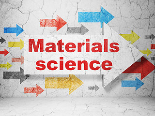 Image showing Science concept: arrow with Materials Science on grunge wall background