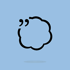 Image showing Vector Quotation Mark Speech Bubble. vector quote sign icon