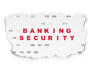 Image showing Security concept: Banking Security on Torn Paper background