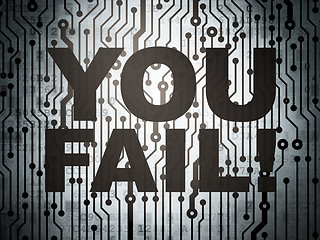 Image showing Business concept: circuit board with You Fail!