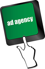 Image showing Advertising concept: computer keyboard with word Ad Agency