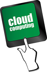 Image showing computer keyboard for cloud computing, business concept