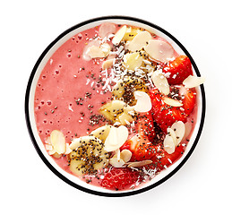 Image showing bowl of breakfast smoothie