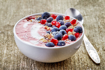 Image showing breakfast smoothie bowl