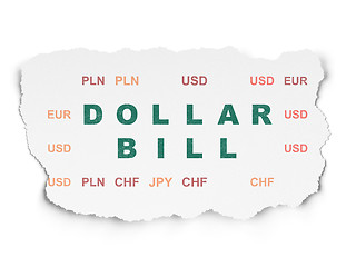 Image showing Money concept: Dollar Bill on Torn Paper background