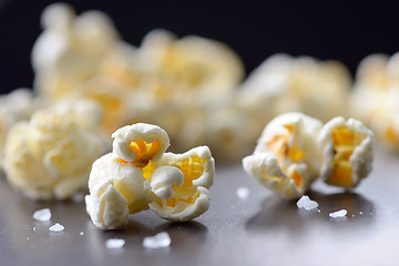 Image showing popcorn isolated on black background