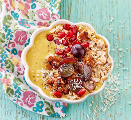 Image showing breakfast smoothie bowl