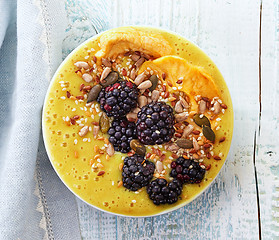 Image showing breakfast smoothie bowl