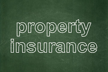 Image showing Insurance concept: Property Insurance on chalkboard background