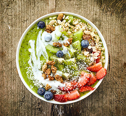 Image showing bowl of breakfast smoothie