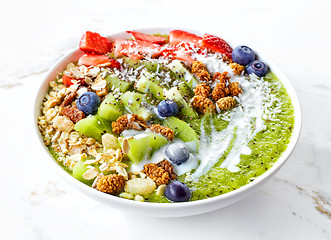 Image showing breakfast smoothie bowl