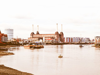 Image showing London Battersea powerstation vintage