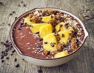 Image showing breakfast smoothie bowl