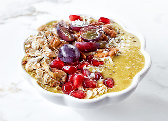 Image showing breakfast smoothie bowl