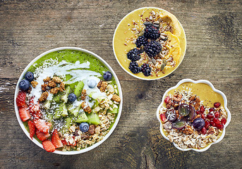 Image showing breakfast smoothie bowls