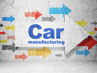 Image showing Industry concept: arrow with Car Manufacturing on grunge wall background