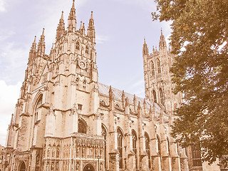 Image showing Canterbury Cathedral vintage