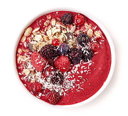 Image showing breakfast smoothie bowl