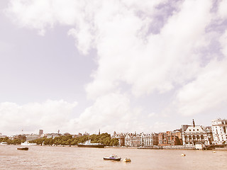 Image showing River Thames in London vintage