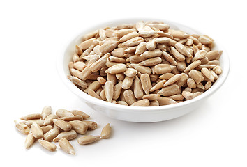 Image showing bowl of sunflower seeds