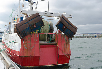 Image showing Back of a little fishing boat