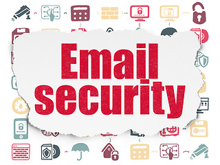 Image showing Protection concept: Email Security on Torn Paper background