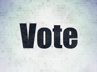 Image showing Political concept: Vote on Digital Paper background