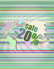 Image showing Management concept: sale words on digital screen vector illustration