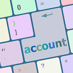 Image showing white account enter key vector illustration
