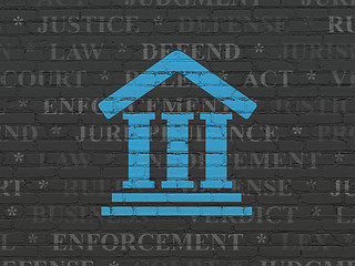 Image showing Law concept: Courthouse on wall background