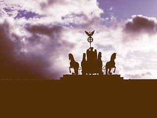 Image showing Brandenburger Tor Berlin vintage