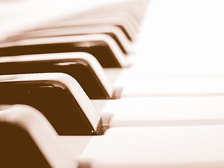 Image showing  Music keyboard vintage