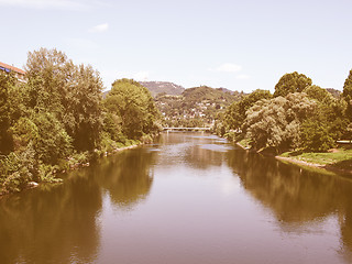 Image showing River Po, Turin vintage