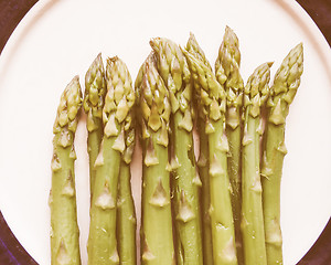 Image showing Retro looking Asparagus vegetable