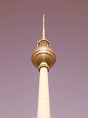 Image showing Berlin Fernsehturm vintage