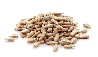 Image showing sunflower seeds on white background