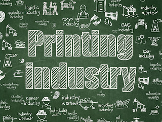 Image showing Manufacuring concept: Printing Industry on School Board background