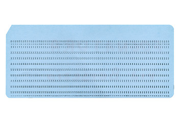 Image showing Blank Punched Card