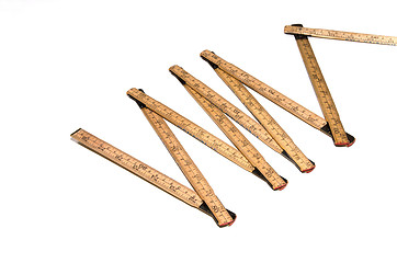 Image showing Open folding ruler