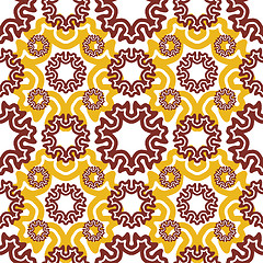 Image showing seamless wallpaper. Motley retro repeating pattern. The yellow b