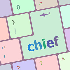 Image showing chief button on computer pc keyboard key vector illustration