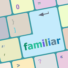 Image showing familiar button on computer pc keyboard key vector illustration