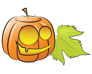 Image showing Vector pumpkin decorating for Halloween