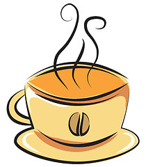 Image showing cup of coffee. Vector illustration. Doodle style