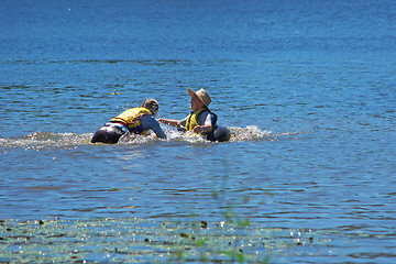 Image showing playing in the water