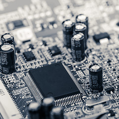 Image showing With the integrated circuit, close-up