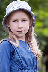 Image showing little girl in blue hat