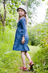 Image showing little girl in blue dress