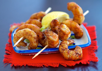 Image showing Delicious Grilled Prawns