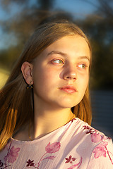 Image showing wistful girl